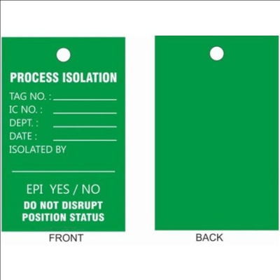 Rectangle Plastic Tag Polyester Double Sided Plastic Safety Tag