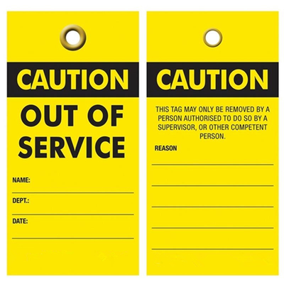 Rectangle Plastic Tag Polyester Double Sided Plastic Safety Tag