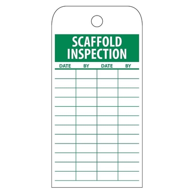 Plastic Safety Tag Polyester Waterproof Durable Lockout  Scaffolding Tag