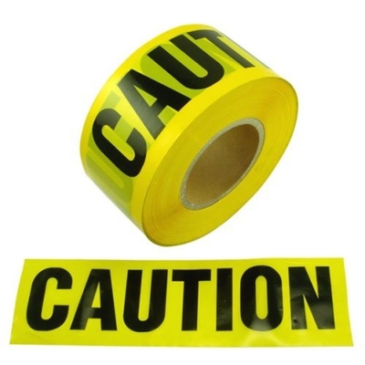 Plastic Barrier Tape  Custom Printed Logo Yellow Caution Tape PE Waterproof Non-Adhesive Tape  for Warning
