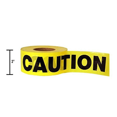 Plastic Barrier Tape  Custom Printed Logo Yellow Caution Tape PE Waterproof Non-Adhesive Tape  for Warning