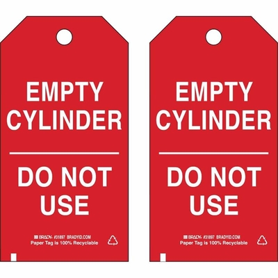Cylinder Tag Polyester Waterproof Safety Tag With Cable Tie Fastener