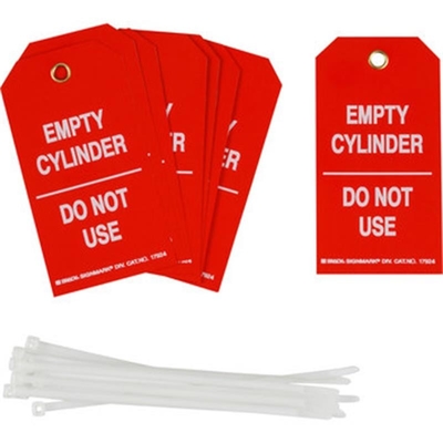 Cylinder Tag Polyester Waterproof Safety Tag With Cable Tie Fastener