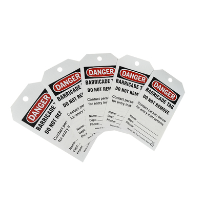 Plastic Tag Polyester Durable Double Sided Printing Warning Tag