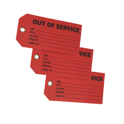 Plastic Tag Polyester Durable Double Sided Printing Warning Tag
