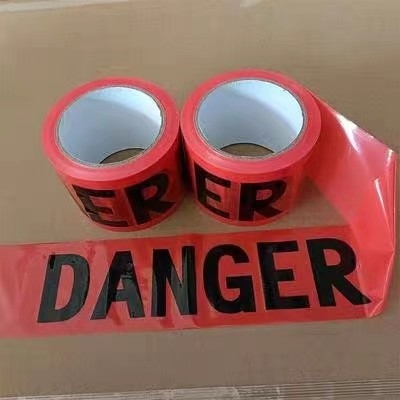 Red Danger Tape Material Polyethylene Plastic Barrier Tape