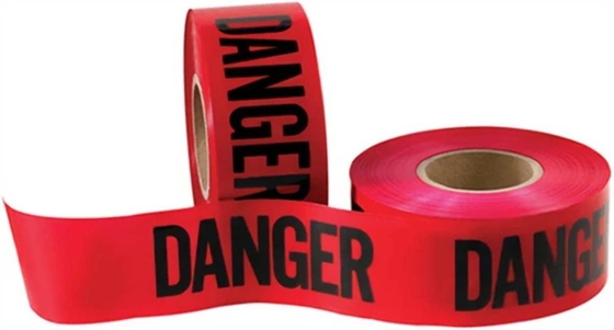 Red Danger Tape Material Polyethylene Plastic Barrier Tape