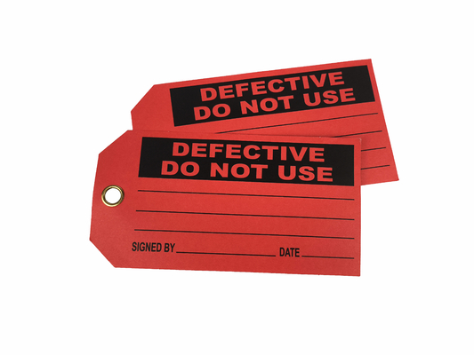 Out Of Service Tag Red Rectangle Indoor 5-3/4*3inch Die Cutting Tag