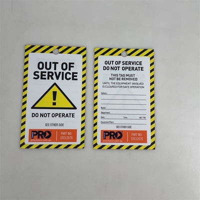 Plastic Tag Double Sided Printing PVC Waterproof Durable Tag For Industrial