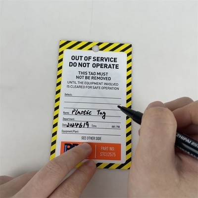 Plastic Tag Double Sided Printing PVC Waterproof Durable Tag For Industrial
