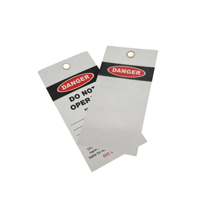 Self Laminated Danger Tag Write-on PVC Durable Waterproof Writable Plastic Tag