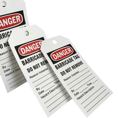 Danger Safety Tag Double Side Printing Polyester Die Cutting Lockout Tag