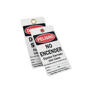 Danger Safety Tag Double Side Printing Polyester Die Cutting Lockout Tag