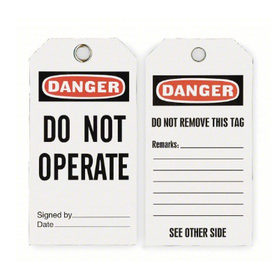 Factory Printed Plastic Danger Tag PVC Waterproof Durable Safety Tag