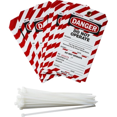 Plastic Danger Tag Waterproof  Rectangle Writable Plastic Tag