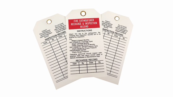 Plastic Tag Vinyl Rectangle Waterproof Durable Indoor Outdoor Safety Tag