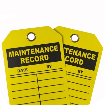 Plastic Tag Vinyl Rectangle Waterproof Durable Indoor Outdoor Safety Tag
