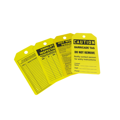 Safety Warning Tag Customized Plastic Lockout Tags Safety Lockout Tagout