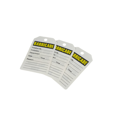 Custom Plastic Indicating Tag PVC Waterproof Safety Tag