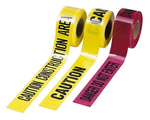 Plastic Barricade Tape PE Roll Waterproof Durable Non-adhesive Warning Tape for Hazardous Areas