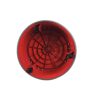 Customizable Color Round Step Stool with Retractable Casters - Non-Slip Surface