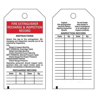 Plastic Inspection Tag PVC Waterproof Durable Die Cutting Safety Tag for Warning