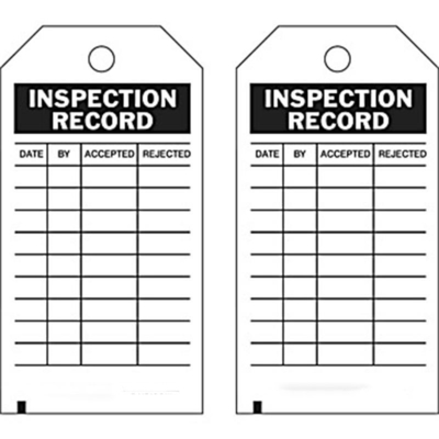 Plastic Inspection Tag PVC Waterproof Durable Die Cutting Safety Tag for Warning