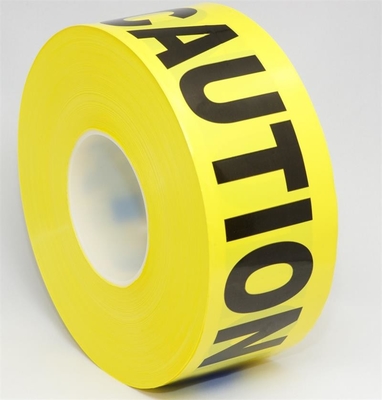 Non-adheive Logo Printed Caution Tape PE Yellow Roll Warning Tape