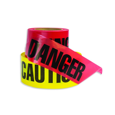 Non-adhesive Danger Tape PE Waterproof Single Side  Roll Red Warning Tape