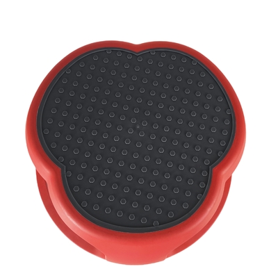 Customizable Color Round Step Stool with Retractable Casters - Non-Slip Surface