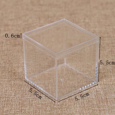 Customize Acrylic Boxes with Lid for Display Clear Plastic Square Cube