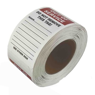 Customized  Vinyl Safety Tag Waterproof Tear Resistant UV Resistant Fast Response for Safety Products