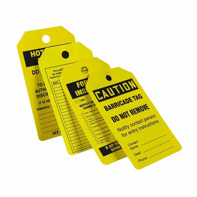 Customized Plastic Safety Tag With Durable Waterproof Design And Logo