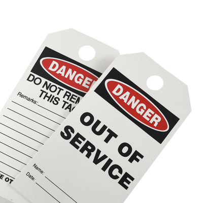 Plastic  Tag PVC Waterproof Rectangle Danger Tag for Industry field