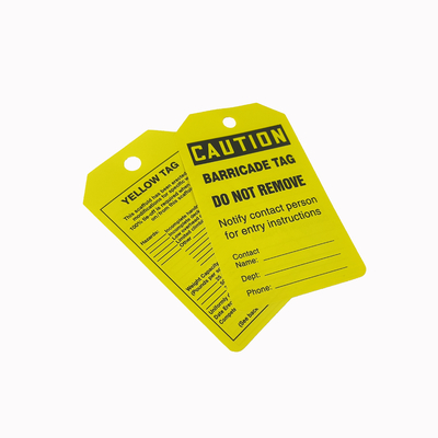 Customizable Plastic  Waterproof Safety Tags for Outdoors Use