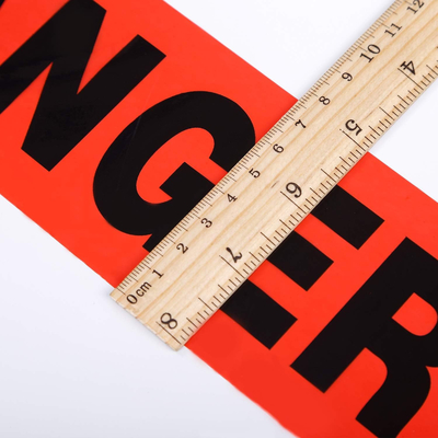 Custom Printed Barricade PE Warning Tape Non Adhesive Red Roll  Plastic Barricer Tape