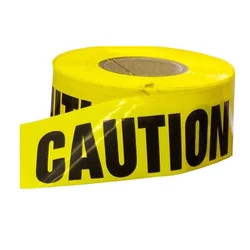 Plastic Barrier Tape PE Yellow Material Polyethylene Non Adhesive Warning Tape for Hazardous Areas Packing Tape