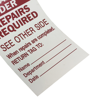 Custom Heavy Duty Plastic Safety Tags for Lockout Tagout