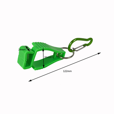 Custom POM Plastic Aluminum Alloy Safety Work Gloves Anti Lost Non Slip Hook Fixing Holder Clips