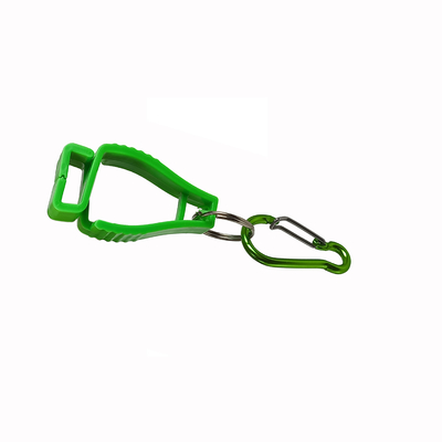 Custom POM Plastic Aluminum Alloy Safety Work Gloves Anti Lost Non Slip Hook Fixing Holder Clips