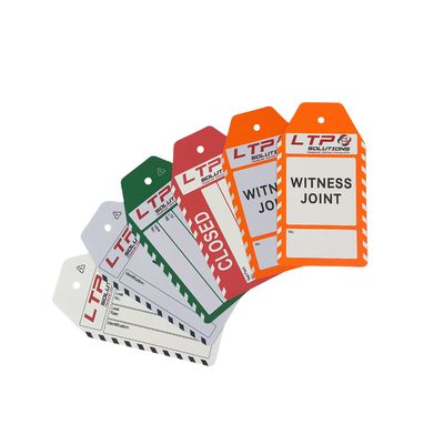 علامة بولي بروبيلين بلاستيكية مقاومة للتمزق من مادة PVC طباعة على الوجهين للتحذير