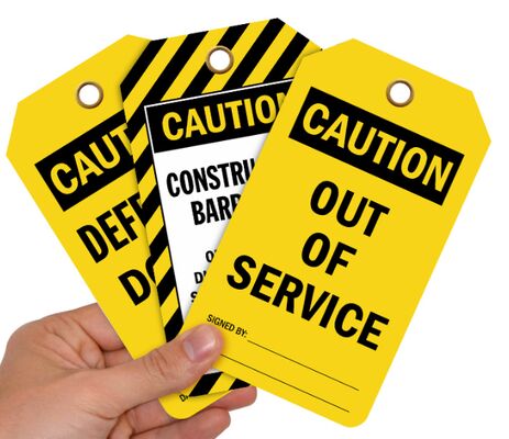 Custom Printed Logo Plastic Safety Tag with 3-1/8*5-5/8inch Size and 50LB Loading Test