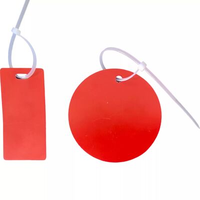 Custom Printed Logo Colored PVC Circled  Waterproof Tags Plastic Round Tags