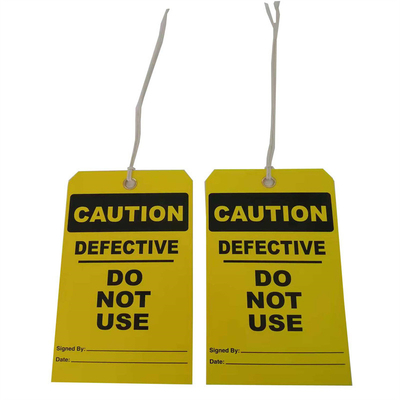 Customizable Long Lasting Plastic Safety Tags warning tag